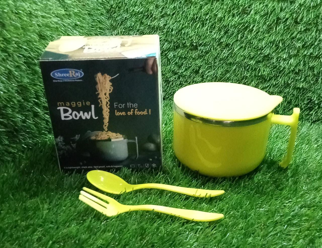 2933 Maggie Bowl with Lid and Handle, Soup Bowls for Easy Perfect Breakfast Cereals, Fruits, Ramen, Beverages,Essentials, Dishwasher Safe Double Layer DeoDap 2933 Maggie Bowl with Lid and Handle, Soup Bowls for Easy Perfect Breakfast Cereals, Fruits, Ramen, Beverages,Essentials, Dishwasher Safe Double Layer DeoDap